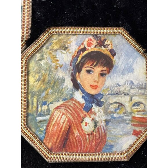 Vintage Octagonal Decorative Coasters Trivets Elegant Victorian Lady Design - Picture 5 of 13